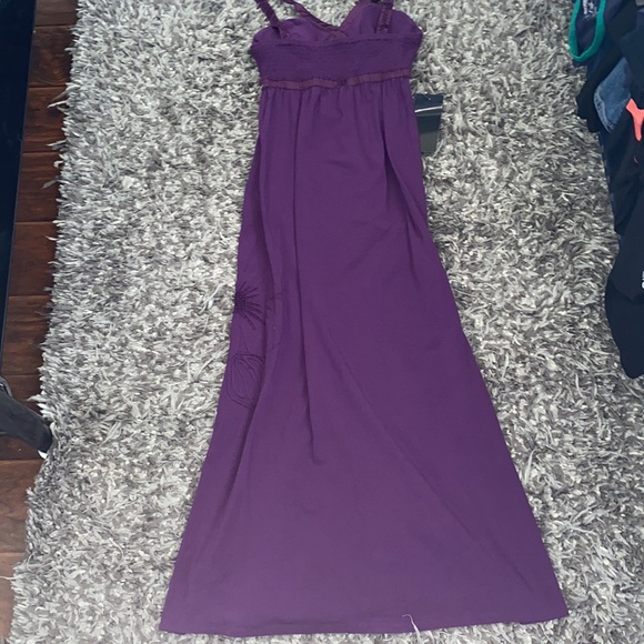 Bebe Purple Embellished Long Maxi Dress - Picture 13 of 13